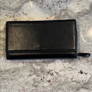 Coach black three fold wallet
